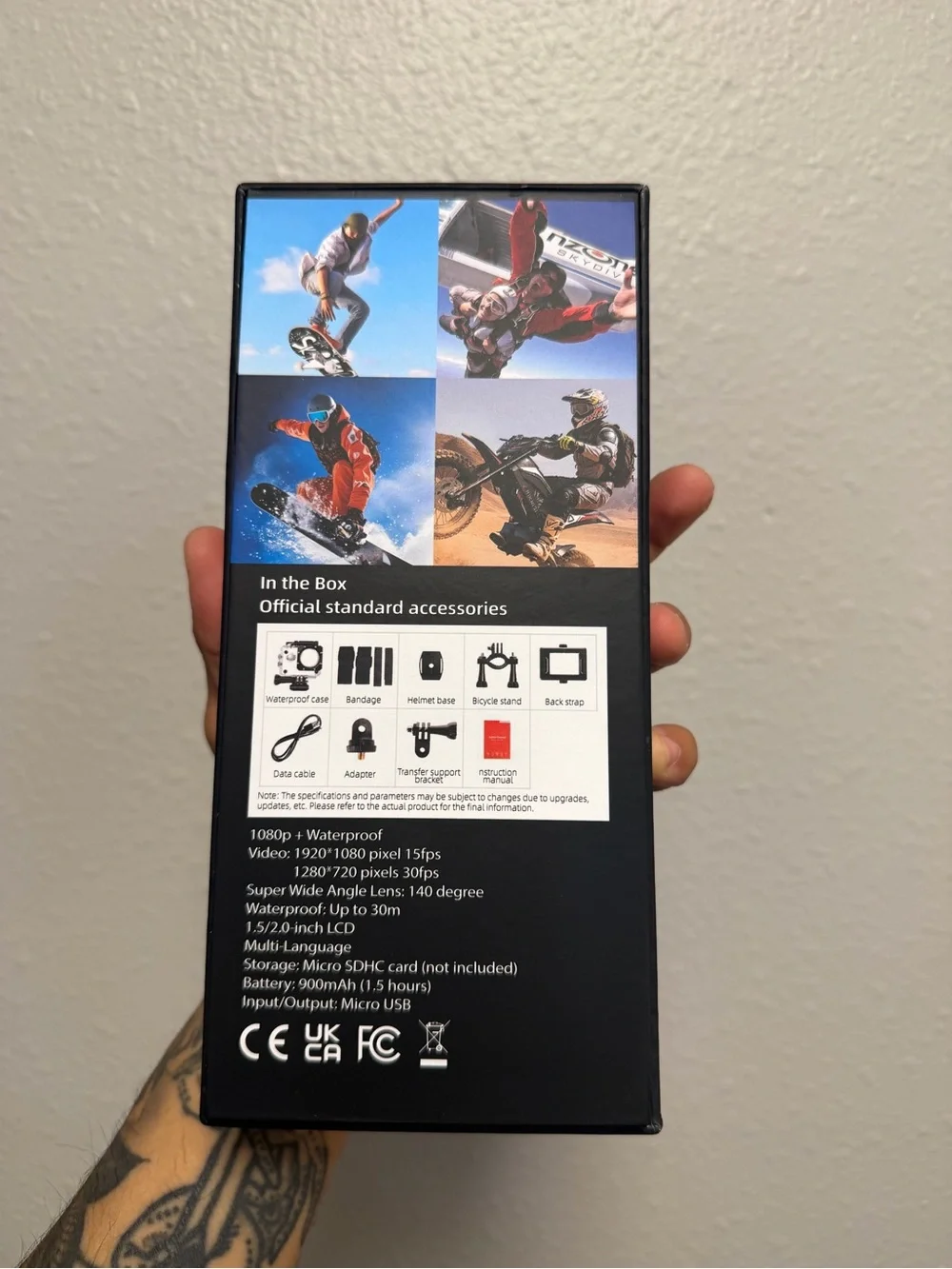 Nortech 3 Pro 4K AI-Powered Action Camera Waterproof 140° Wide Angle w/ Accessor